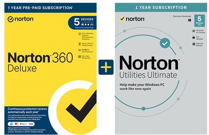 Norton 360 Deluxe + Utilities Ultimate 2023-2024 , Download